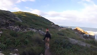 Naughty Beach Fun With A Walk And A Surprise