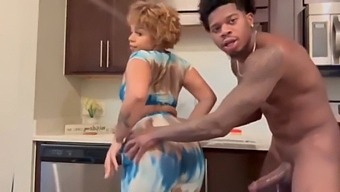 Young Black Beauty Gets Fucked In The Kitchen