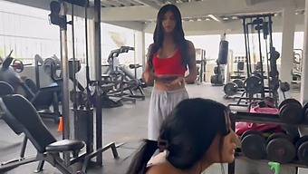 My Trainer, A Trans Woman, Gets Me Horny While Squatting Without Clothes - May Hernandez